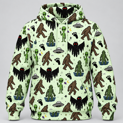 Bigfoot Mothman Alien Hoodie VC2110
