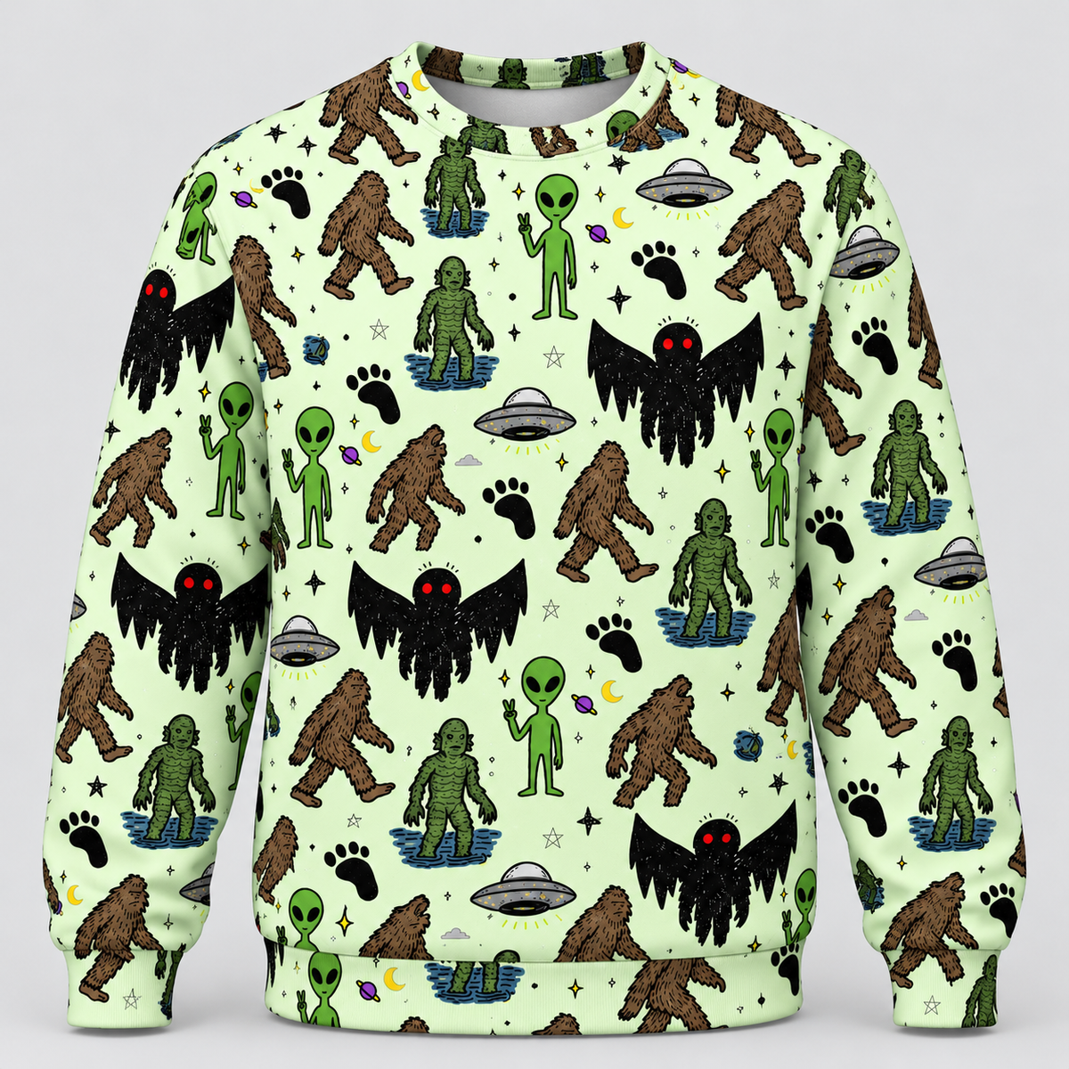 Bigfoot Mothman Alien Hoodie VC2110