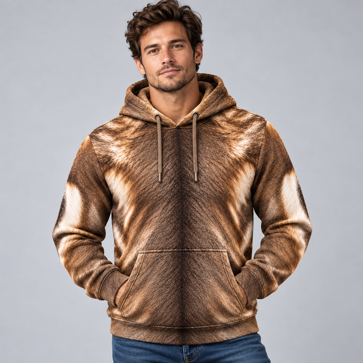 Mule Deer fur Hunting Camo Hoodie VC271004