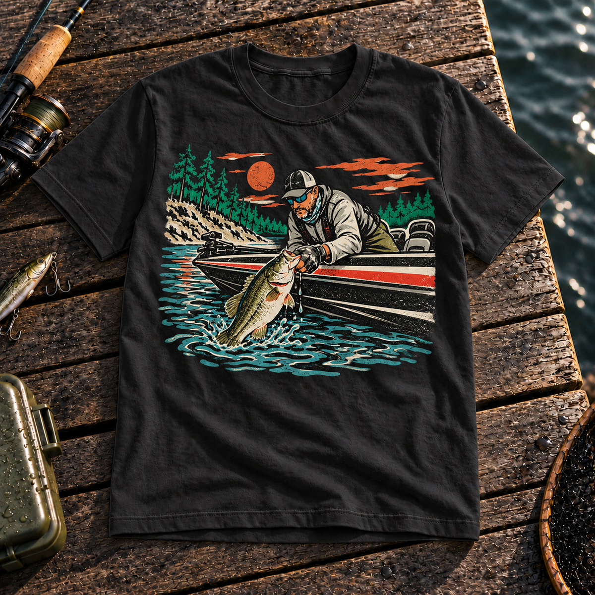 Fishing On Outdoor Cotton T-Shirt NL10079