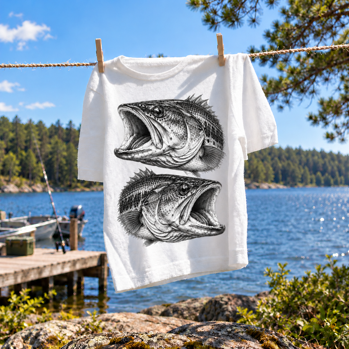Fishing On Outdoor Cotton T-Shirt NL10080