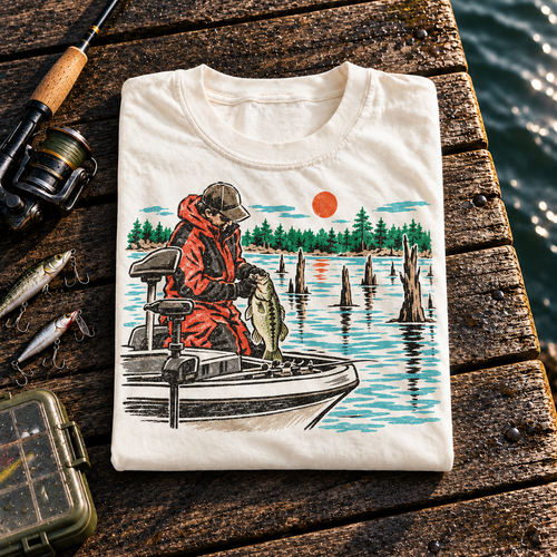 Fishing On Outdoor Cotton T-Shirt NL10083