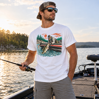 Fishing On Outdoor Cotton T-Shirt NL10079