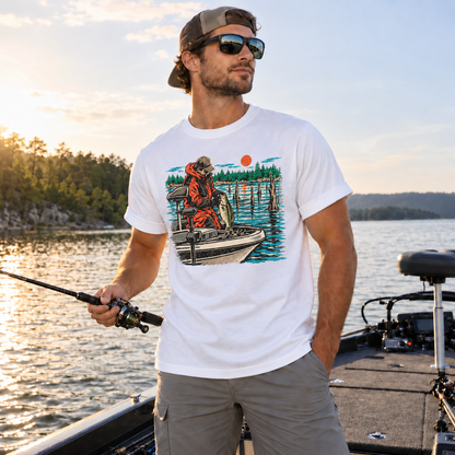 Fishing On Outdoor Cotton T-Shirt NL10083