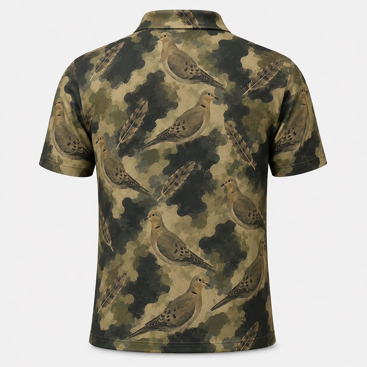 Dove Watercolor Camo Polo Shirt VCP1042