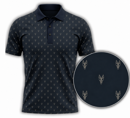 Coyote Skull Hunting Pattern Polo Shirt DP1013
