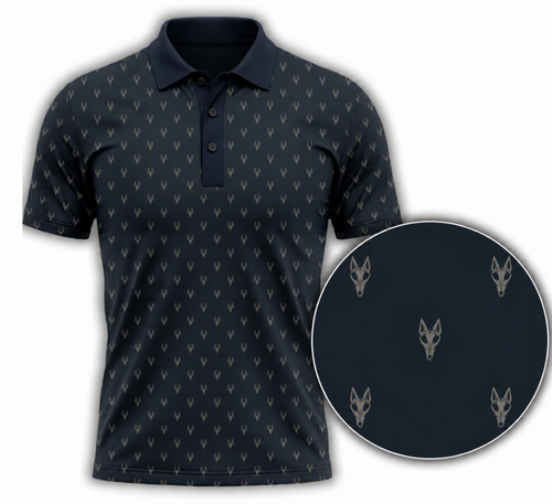 Coyote Skull Hunting Pattern Polo Shirt DP1013