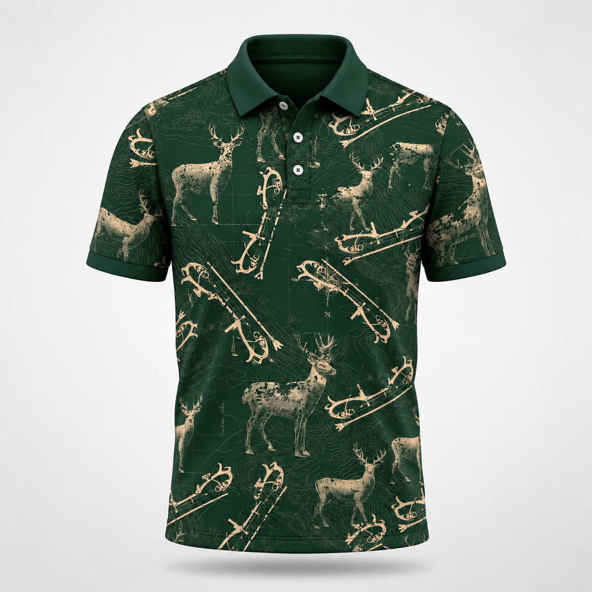 Deer Hunting Bow Polo Shirt VCP1030