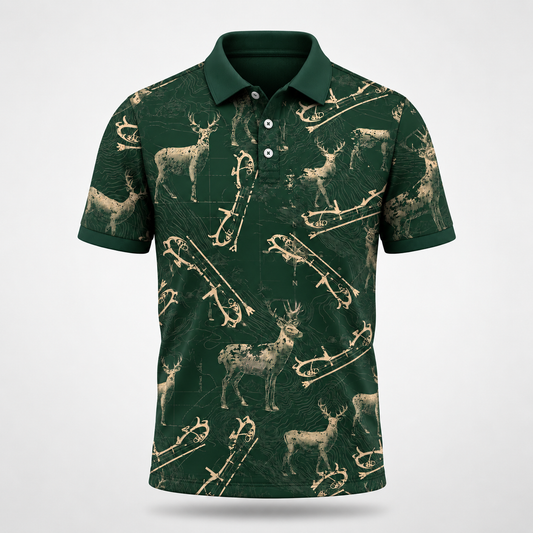 Deer Hunting Bow Polo Shirt VCP1030