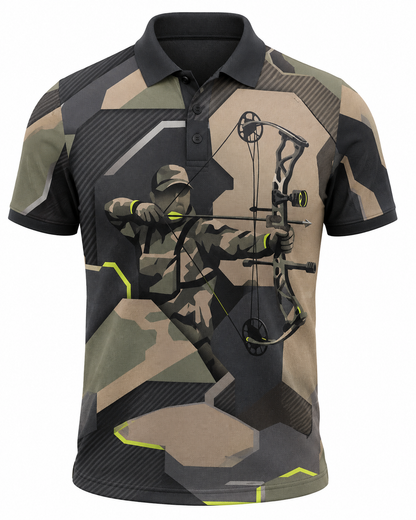 Bow  Archer Camo Deer Polo Shirt VCP1010