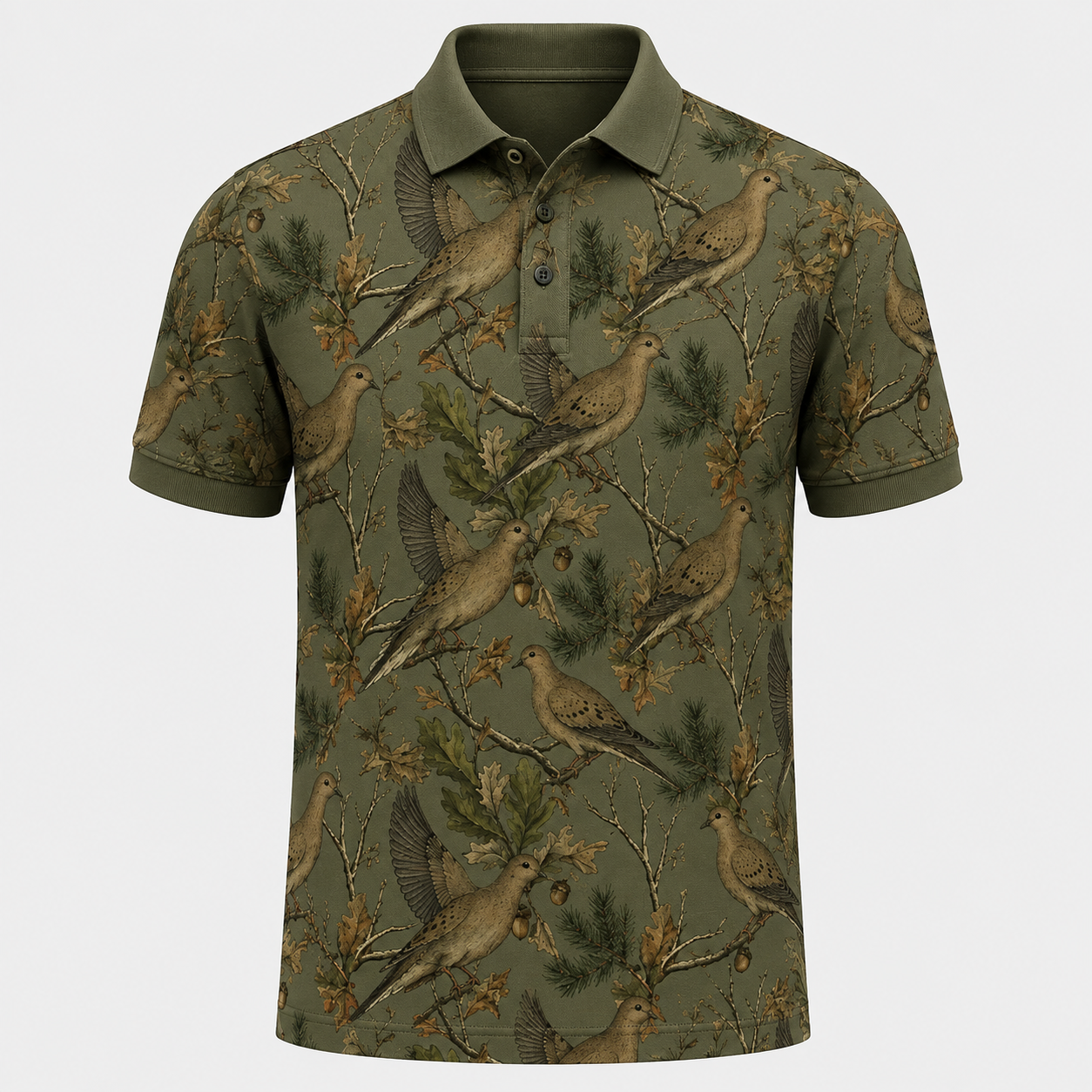 Mourning Dove Oak Olive Autumn Polo Shirt DVC004