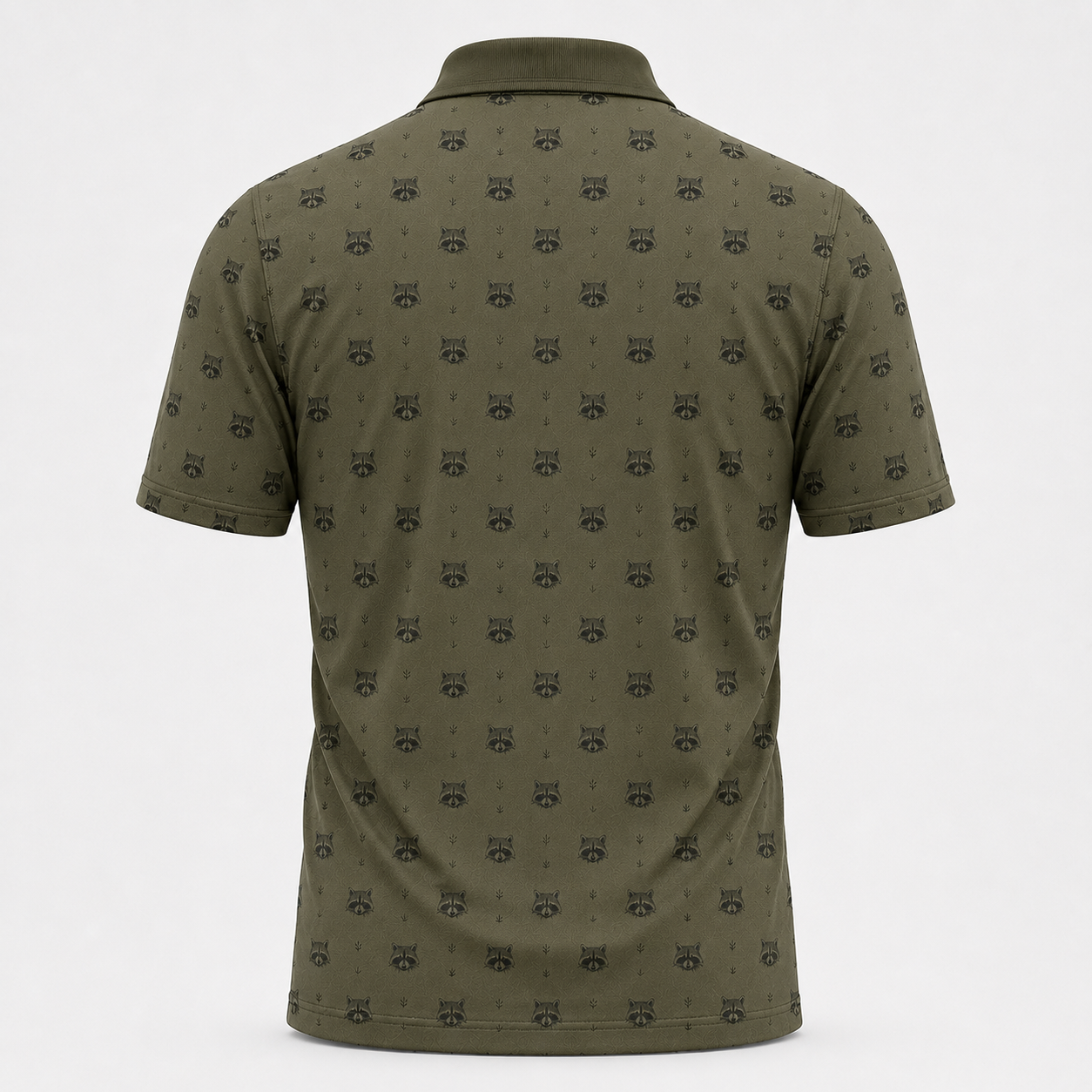 Raccoon Head Pattern Polo Shirt VCP1017