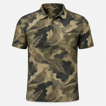 Dove Watercolor Camo Polo Shirt VCP1042