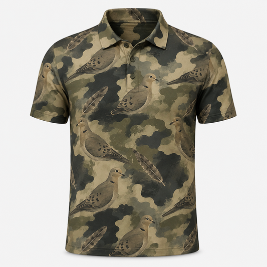 Dove Watercolor Camo Polo Shirt VCP1042