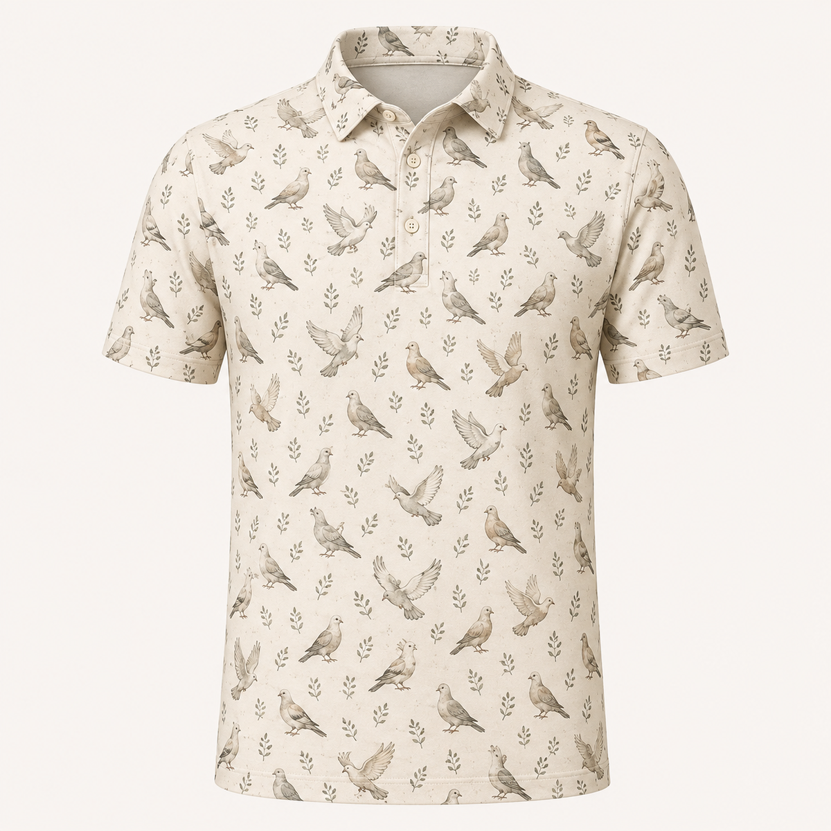 Flying Dove Cream Polo Shirt VCP1040