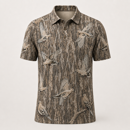 Bottomland Camo Dove Polo Shirt VCP1038