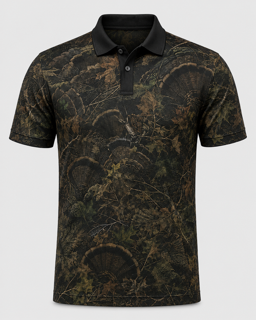 Wild Turkey Feather Fan Polo Shirt VCP1032