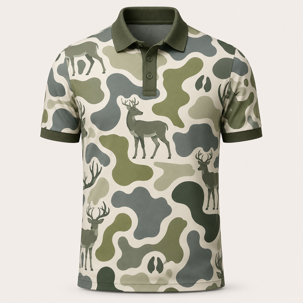 Deer Camouflage Hunting Funny Pattern Hawaiian Shirt DVC011