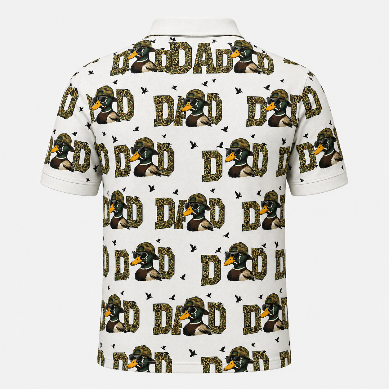 DAD Duck Camo Text Polo Shirt VCP1028