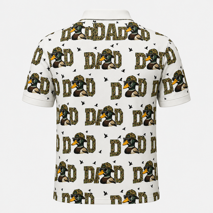 DAD Duck Camo Text Polo Shirt VCP1028
