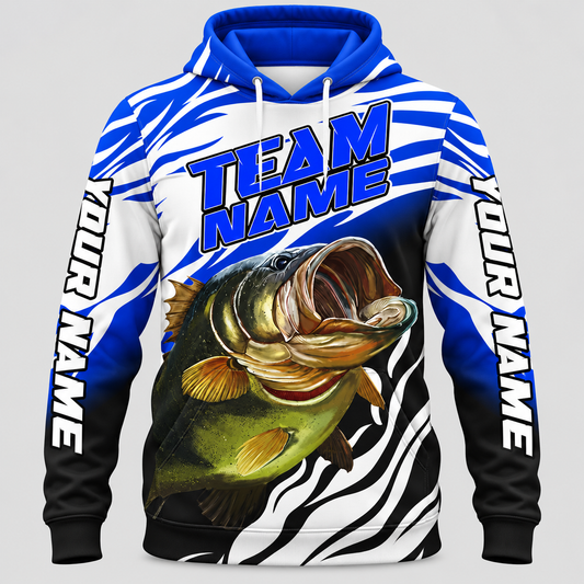 Blue Fishing Tournament Team Name Polo Shirt VC271004
