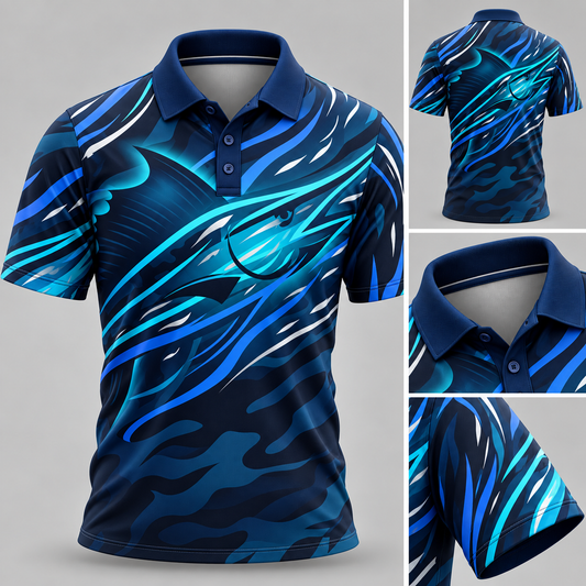 Blue Marlin Fishing Polo Shirt VCE1024