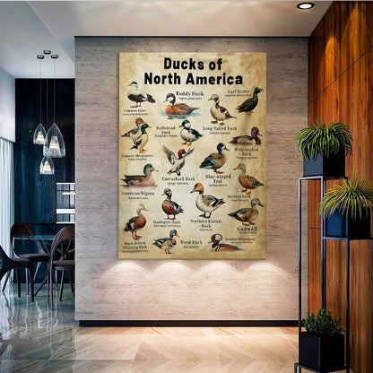 Waterfowl Species Duck Wall Art Gift for Men