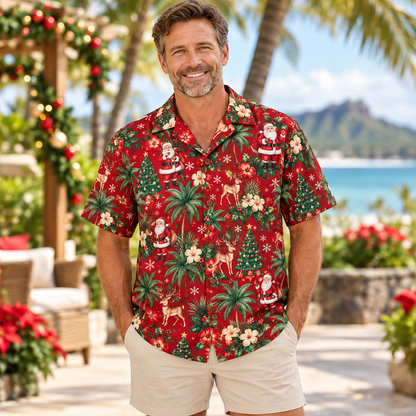 Vintage Santa Tropical Hawaiian Shirt VC231002