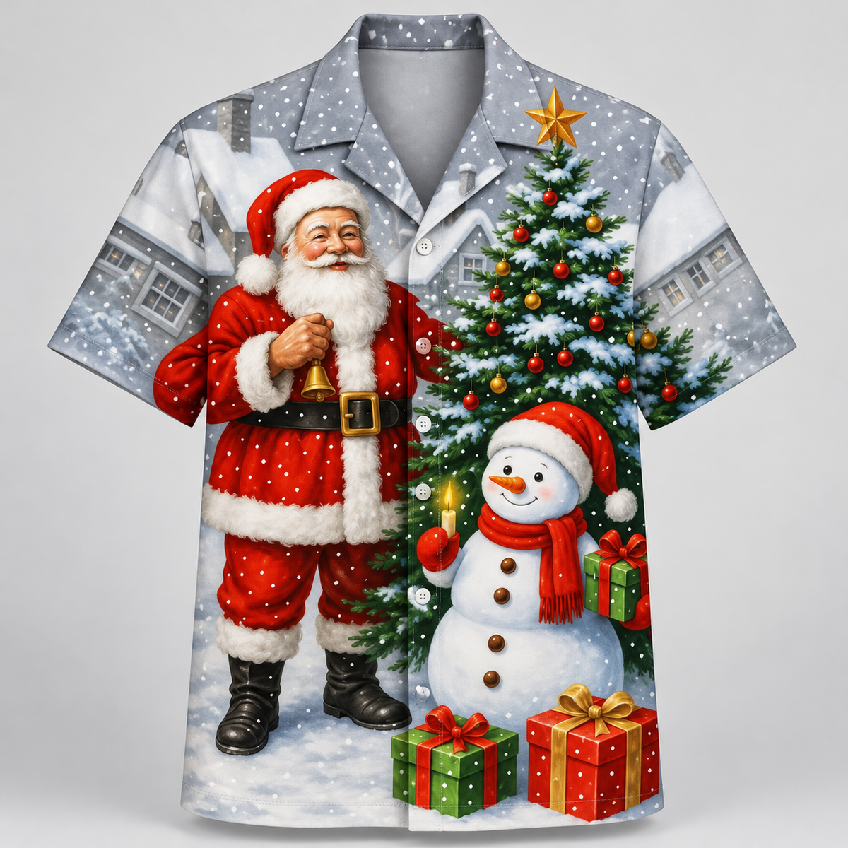 Festive Santa Christmas Hawaiian Shirt VC26106