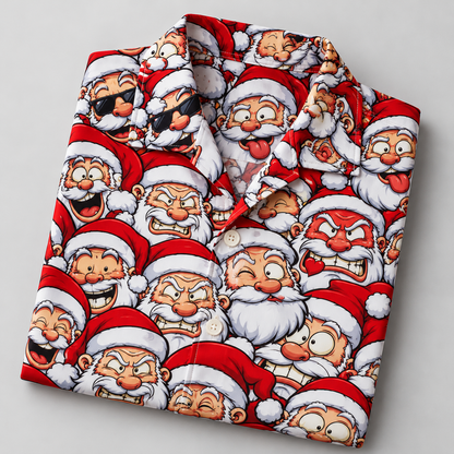 Festive Santa Head christmas Hawaiian Shirt VC26109