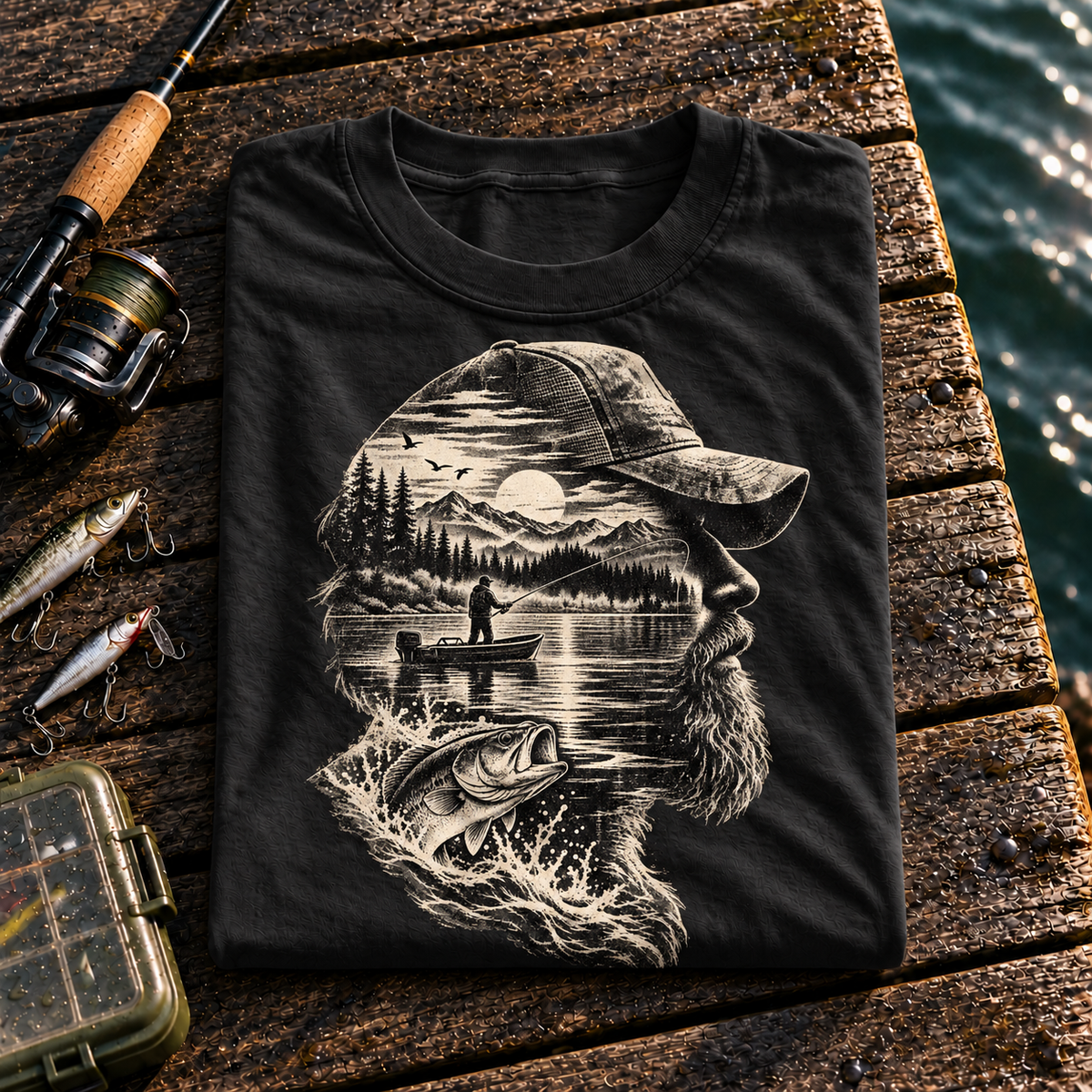 Fishing On Outdoor Cotton T-Shirt NL10131