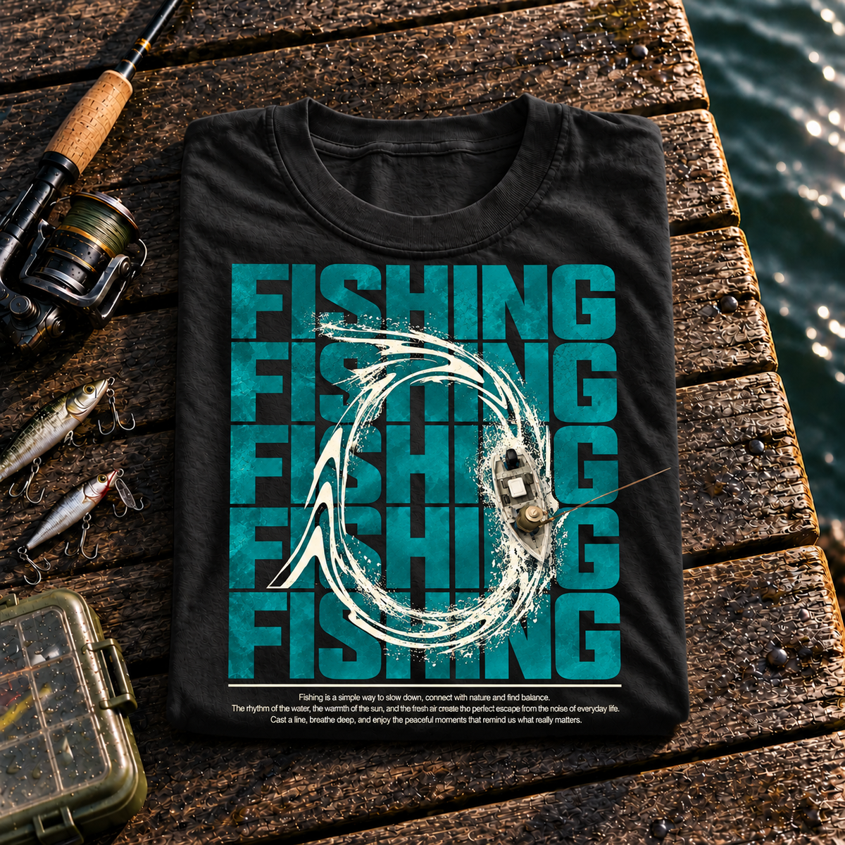 Fishing On Outdoor Cotton T-Shirt NL10126