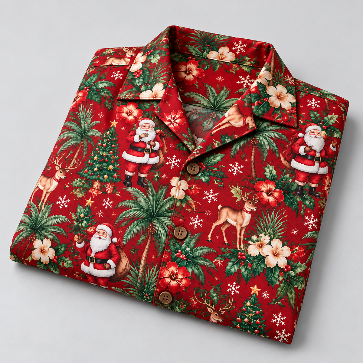 Vintage Santa Tropical Hawaiian Shirt VC231002