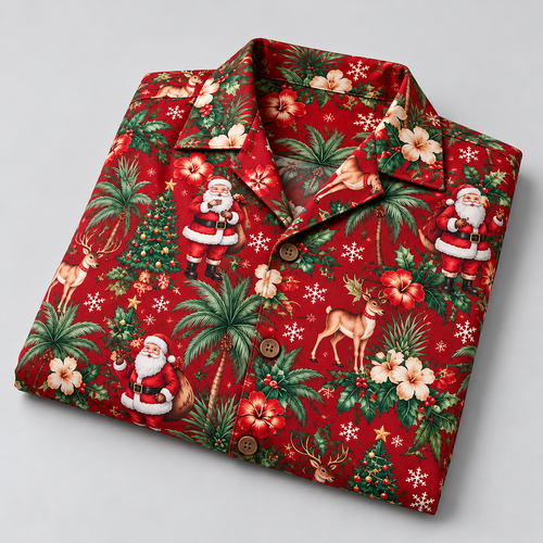 Vintage Santa Tropical Hawaiian Shirt VC231002