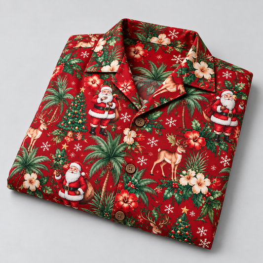 Vintage Santa Tropical Hawaiian Shirt VC231002