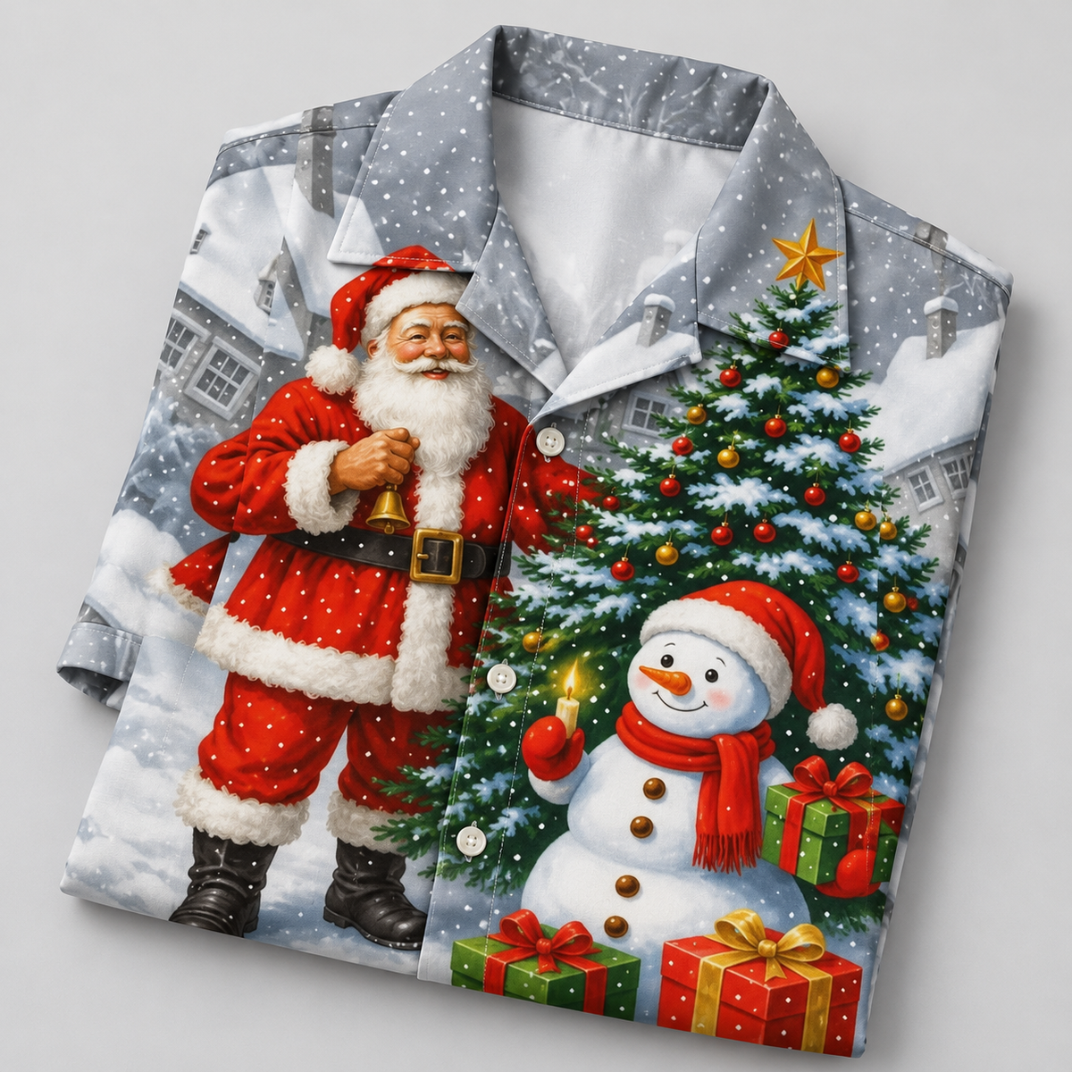 Festive Santa Christmas Hawaiian Shirt VC26106