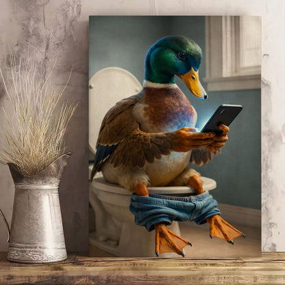 Funny Duck Bathroom Wall Art
