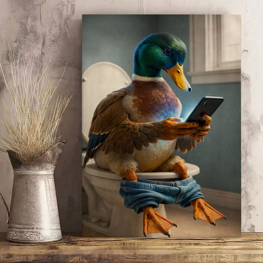Funny Duck Bathroom Wall Art