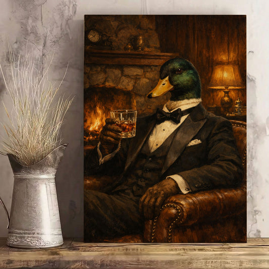 Gentleman Duck with Whiskey wall Ảrt