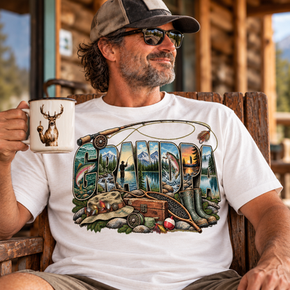 Fishing On Outdoor Cotton T-Shirt NL10133