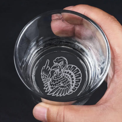 Badass Turkey Engraved Whiskey Glass – Funny Hunting Whiskey Glass 2025 Limited Edition for Hunters & Drinking Lovers