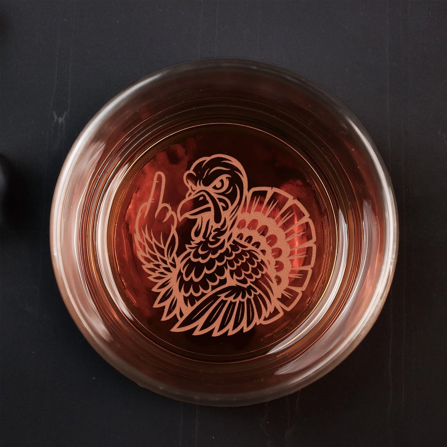 Badass Turkey Engraved Whiskey Glass – Funny Hunting Whiskey Glass 2025 Limited Edition for Hunters & Drinking Lovers