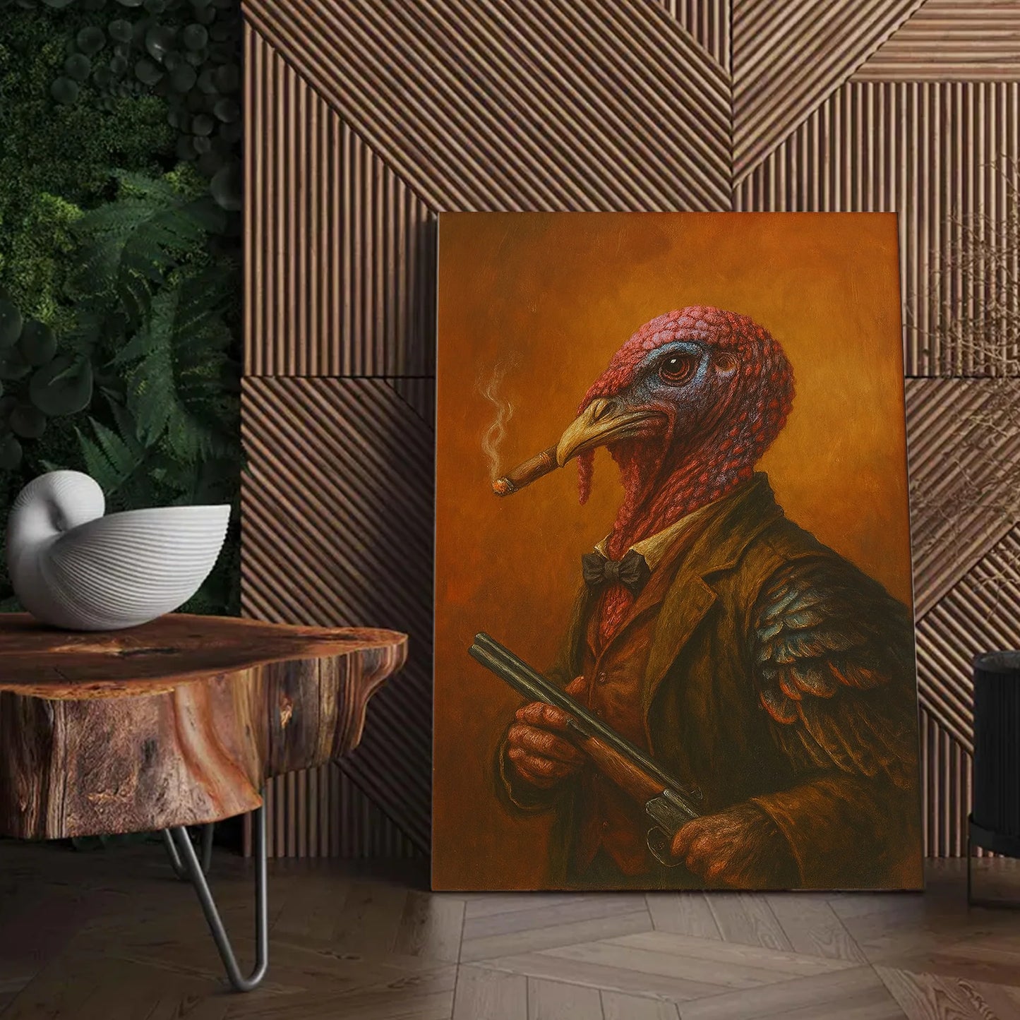 Turkey Smoking Canvas Wall Art