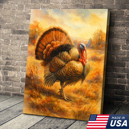 Set of 4 Hunting & Wildlife Canvas Wall Art – Bass, Deer, Turkey & Mallard