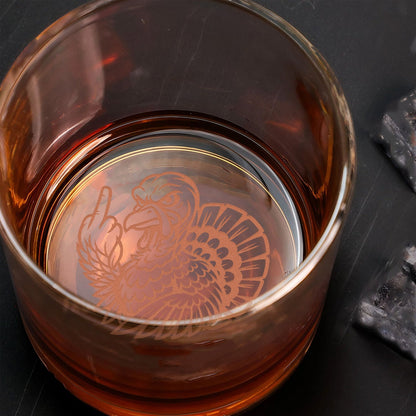 Badass Turkey Engraved Whiskey Glass – Funny Hunting Whiskey Glass 2025 Limited Edition for Hunters & Drinking Lovers