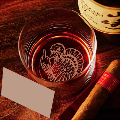 Badass Turkey Engraved Whiskey Glass – Funny Hunting Whiskey Glass 2025 Limited Edition for Hunters & Drinking Lovers