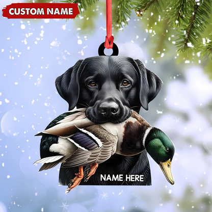 Custom Name Dog Christmas Tree Ornament