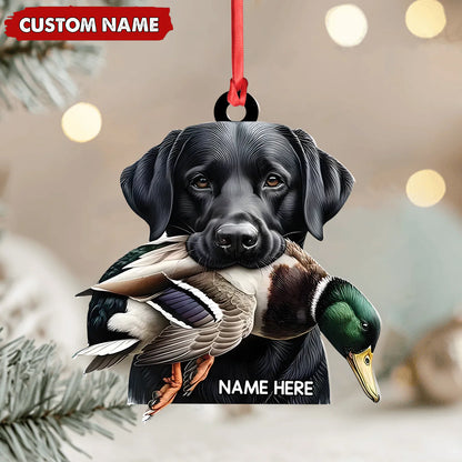 Custom Name Dog Christmas Tree Ornament