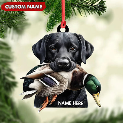 Custom Name Dog Christmas Tree Ornament