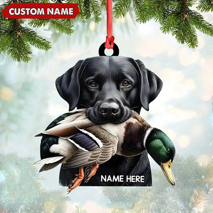 Custom Name Dog Christmas Tree Ornament